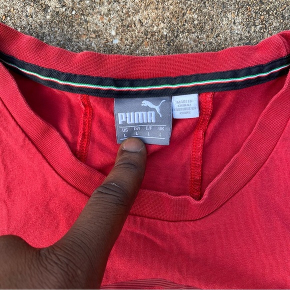 Puma Scuderia Ferrari Mens L Big Shield T-shirt Red Formula 1 Racing Italian - Picture 3 of 9